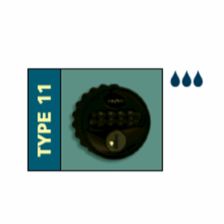 Probe Type 11 Wet Area 4 scroll combination lock