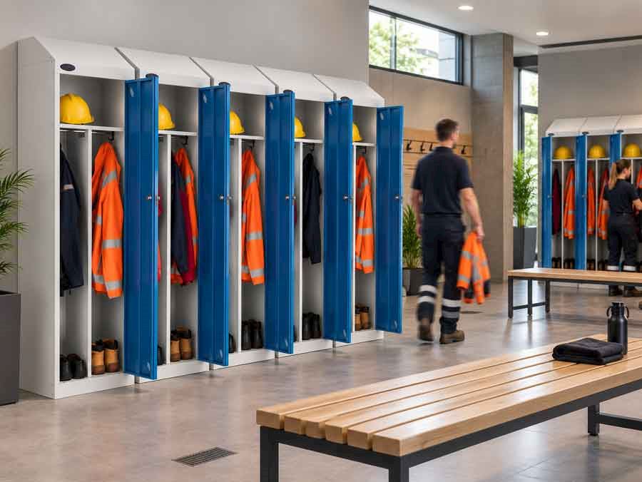 Clean and dirty lockers - the new and hygienic way to organise your work clothes