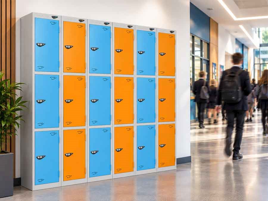 Get creative with colour door lockers!