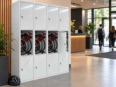 Bike Lockers:There's No Excuse Not To Wear A Helmet!