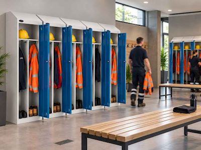 Clean and dirty lockers - the new and hygienic way to organise your work clothes