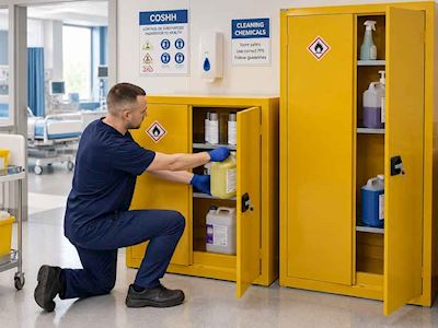 Why hazardous substances need to be stored in specialised dangerous cabinets