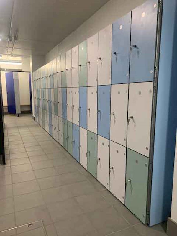 Zenbox Laminate Lockers for a College Sports Centre in Oxfordshire