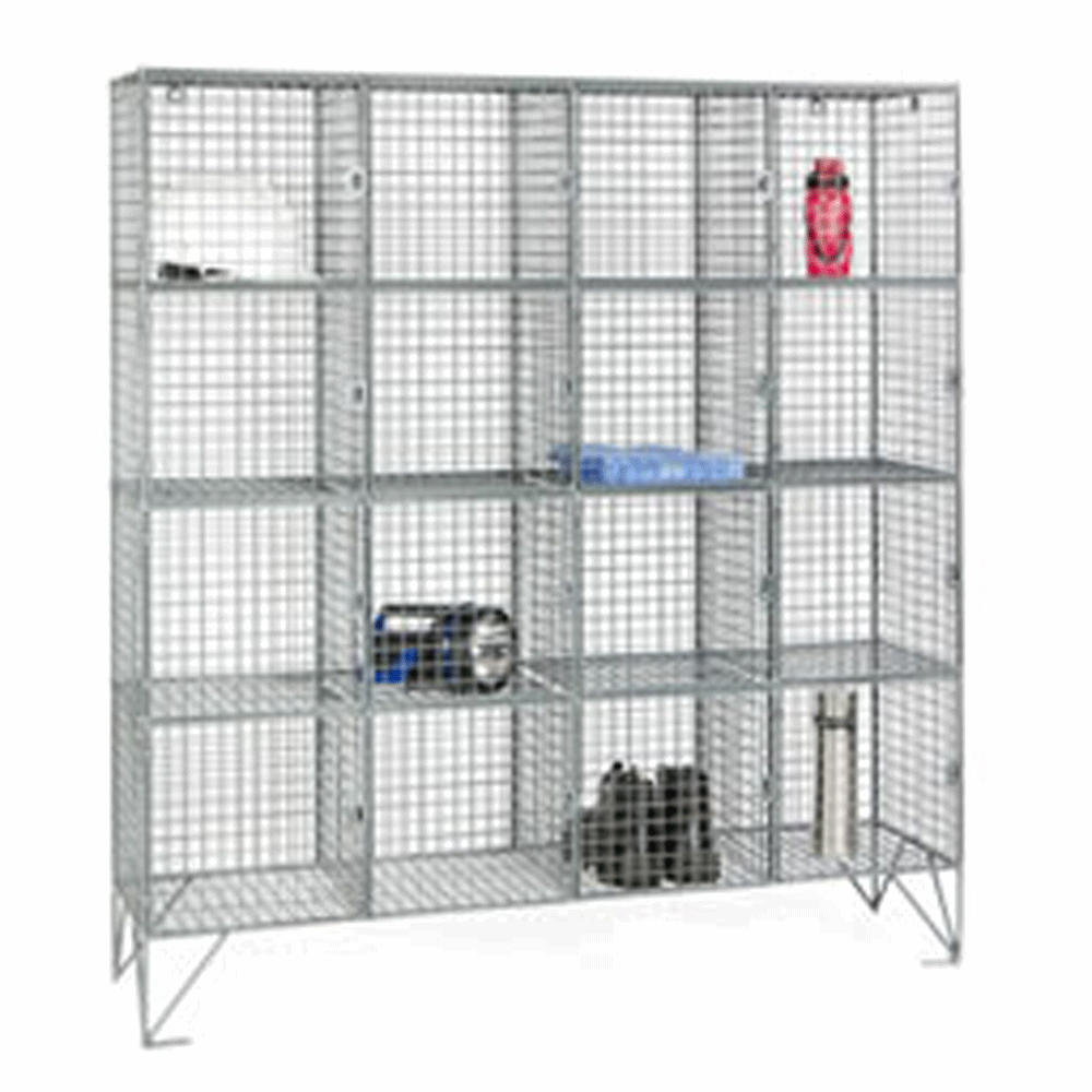 16 Compartment Mesh Locker Ventilated Visible Storage 16 Compartment Mesh Locker Ventilated Visible Storage