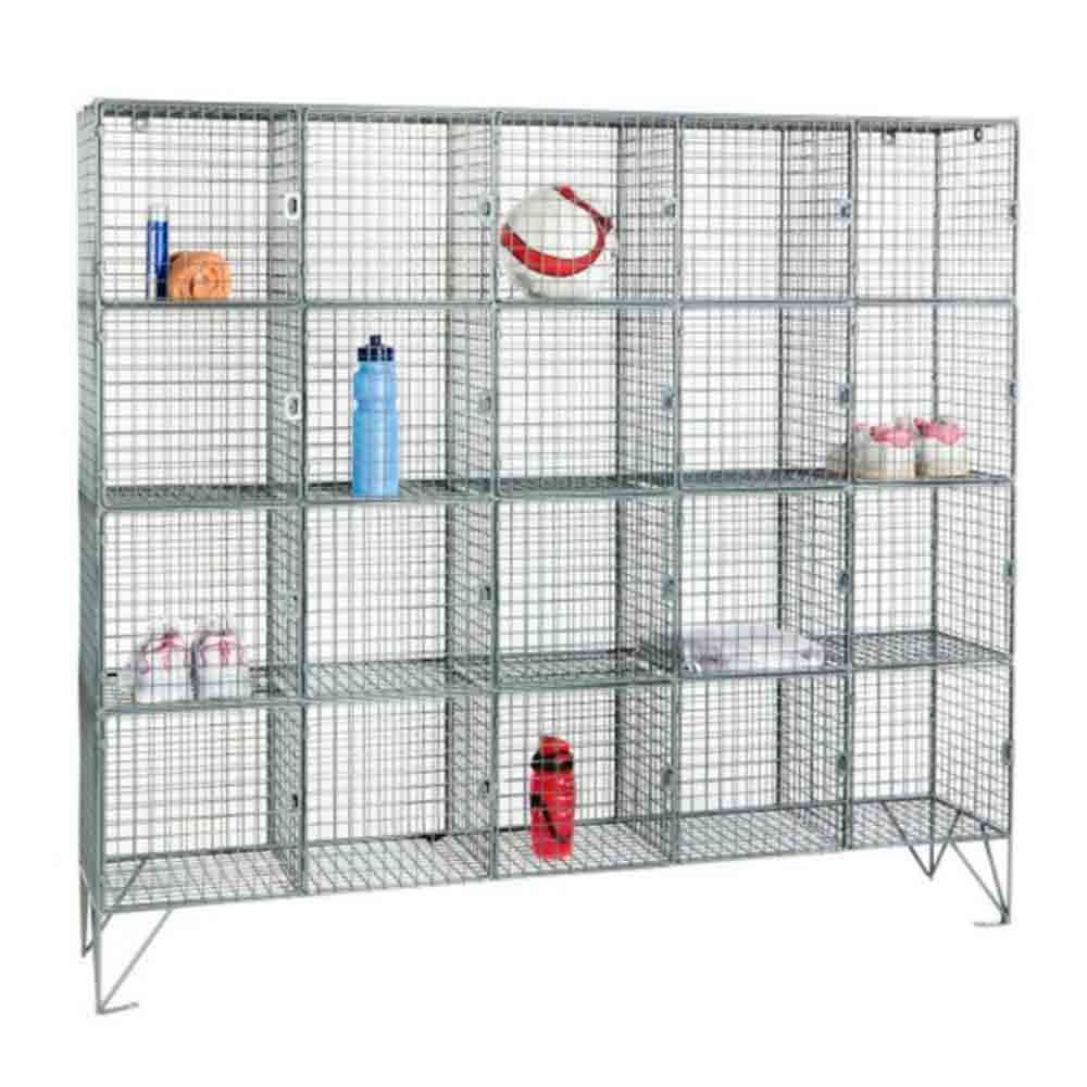 Wire Mesh Locker 20 Compartments 1360H With or Without Doors