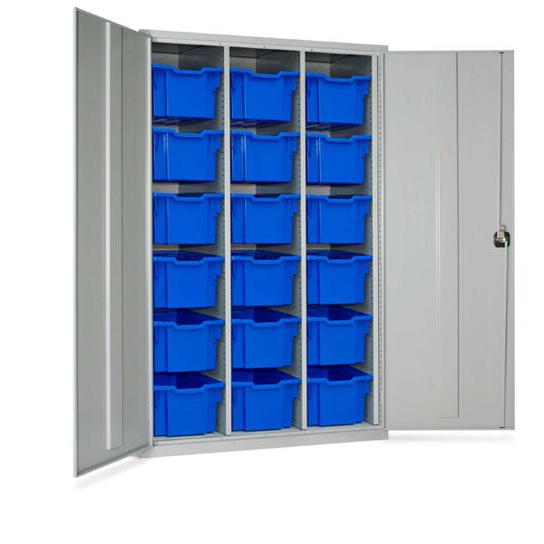 High Capacity Storage Cupboards with 18 Trays 