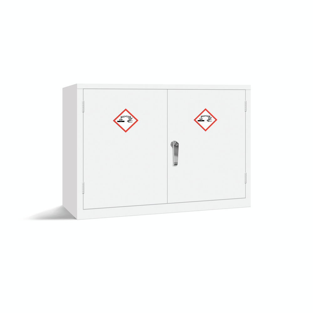 E Series Mini Acid Cabinet in White 710H x 915W x 457D