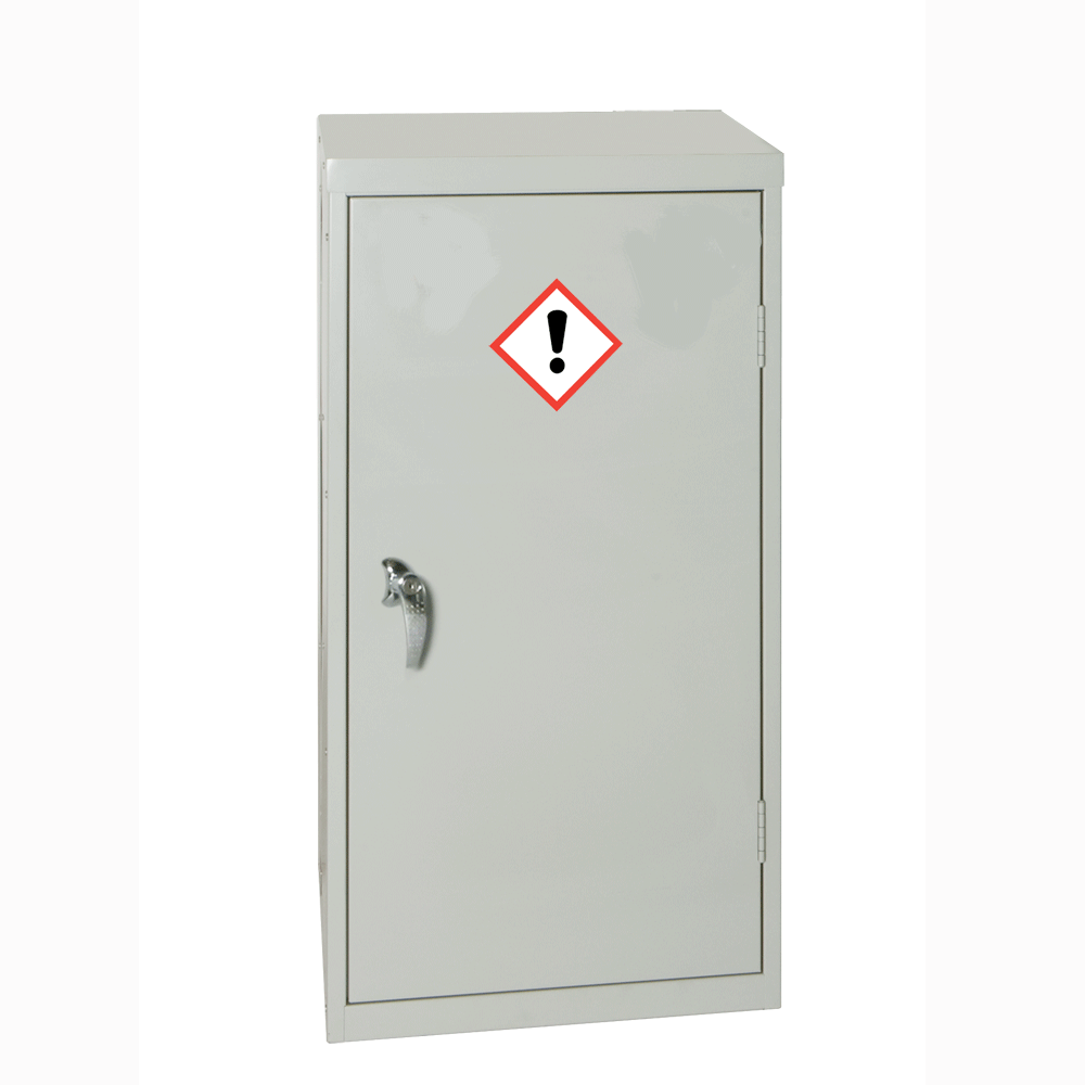 Low Height COSHH Cabinet in Grey 15 Ltrs with 1 Shelf - 910H x 457W x 457D By Elite
