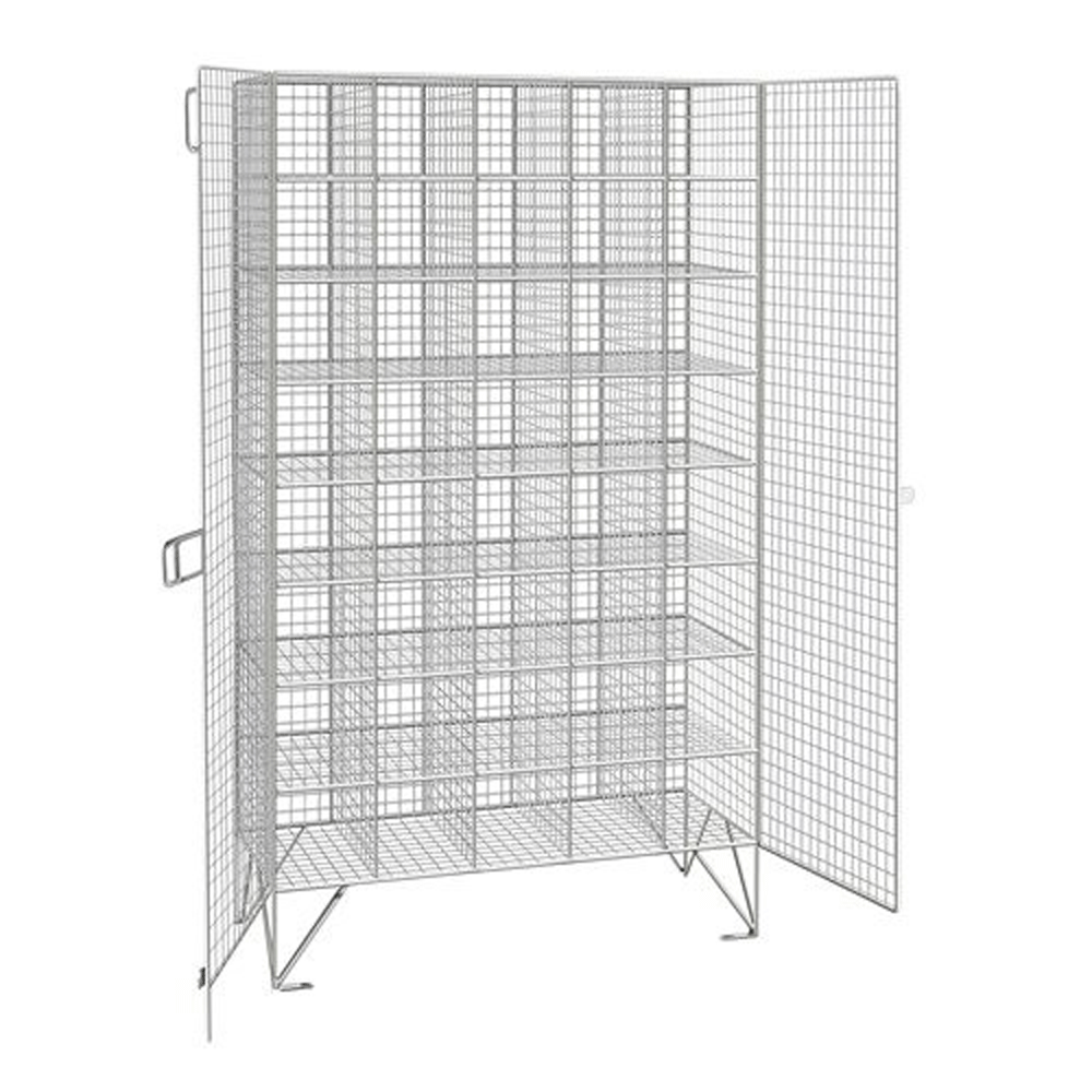 Wire Mesh Locker 40 Compartments With or Without Doors