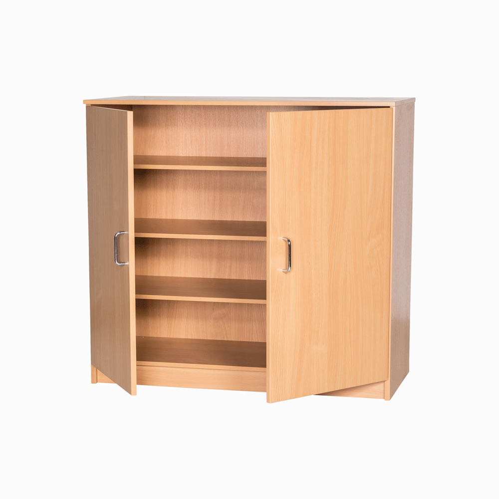 1000H Solid Wood MDF Cupboard - 1000H x 1000W x 480D