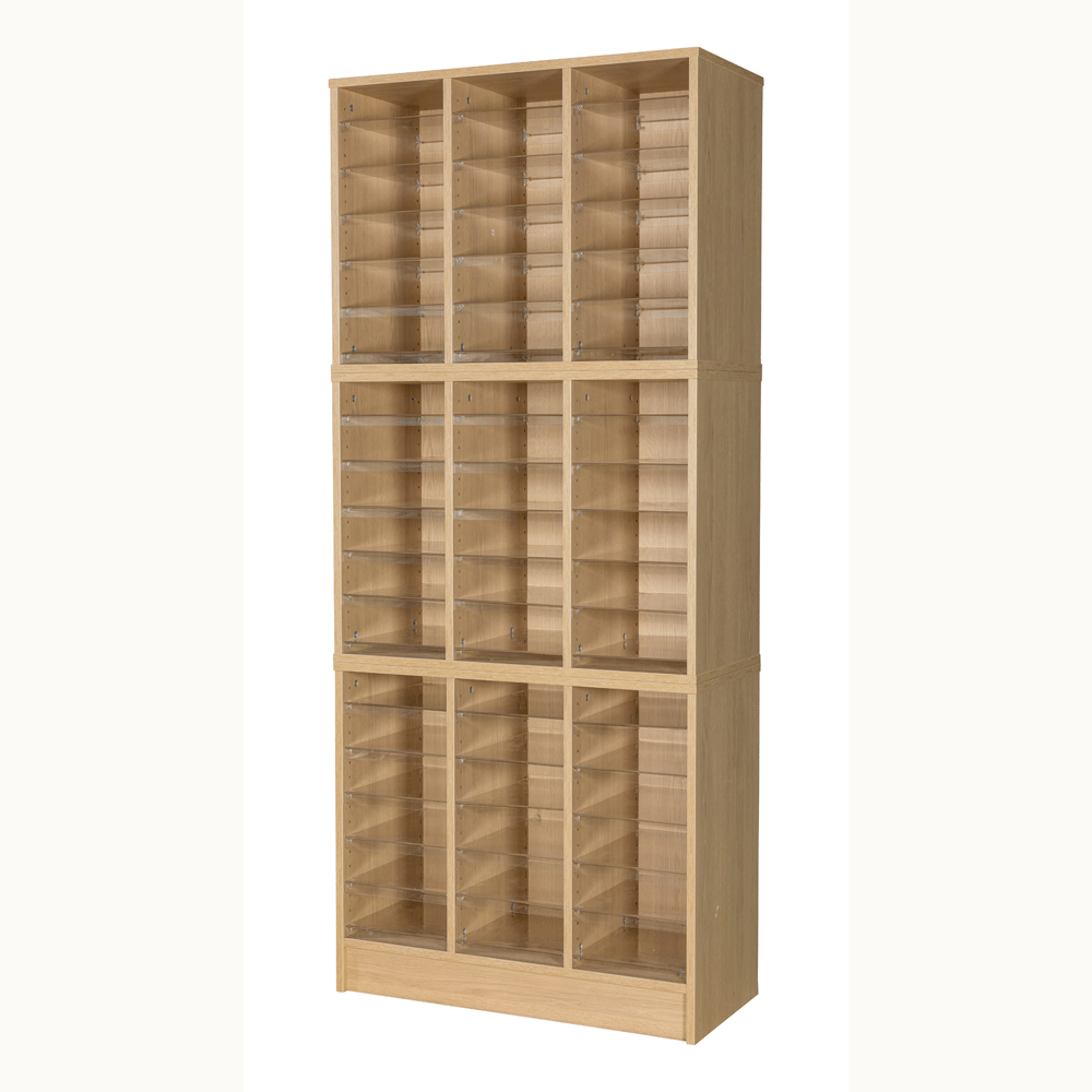 Wooden Pigeonhole Unit with 54 Compartments 1930H x 826W x 375D