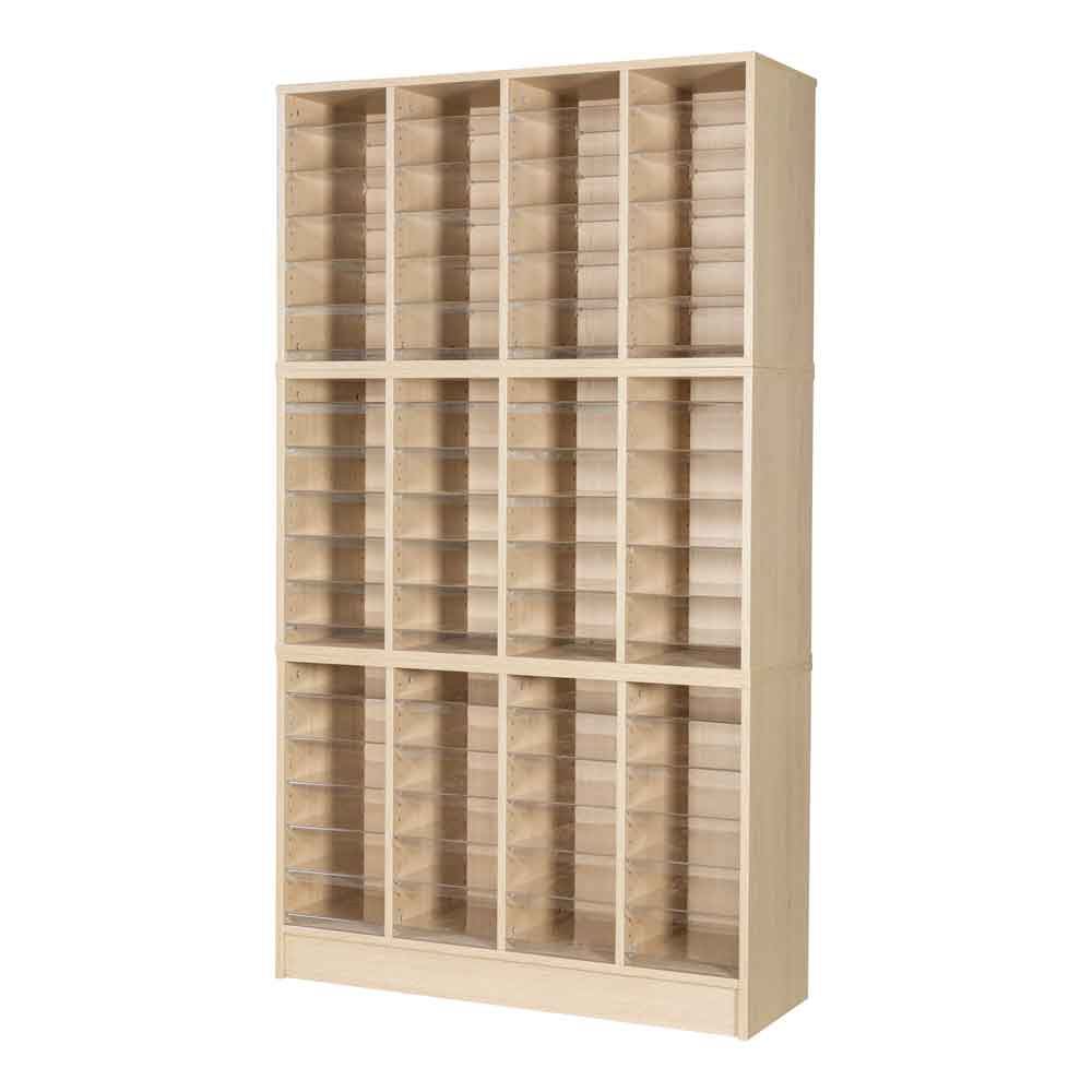 Wooden Pigeonhole Unit with 72 Spaces 1930H x 1094W x 375D