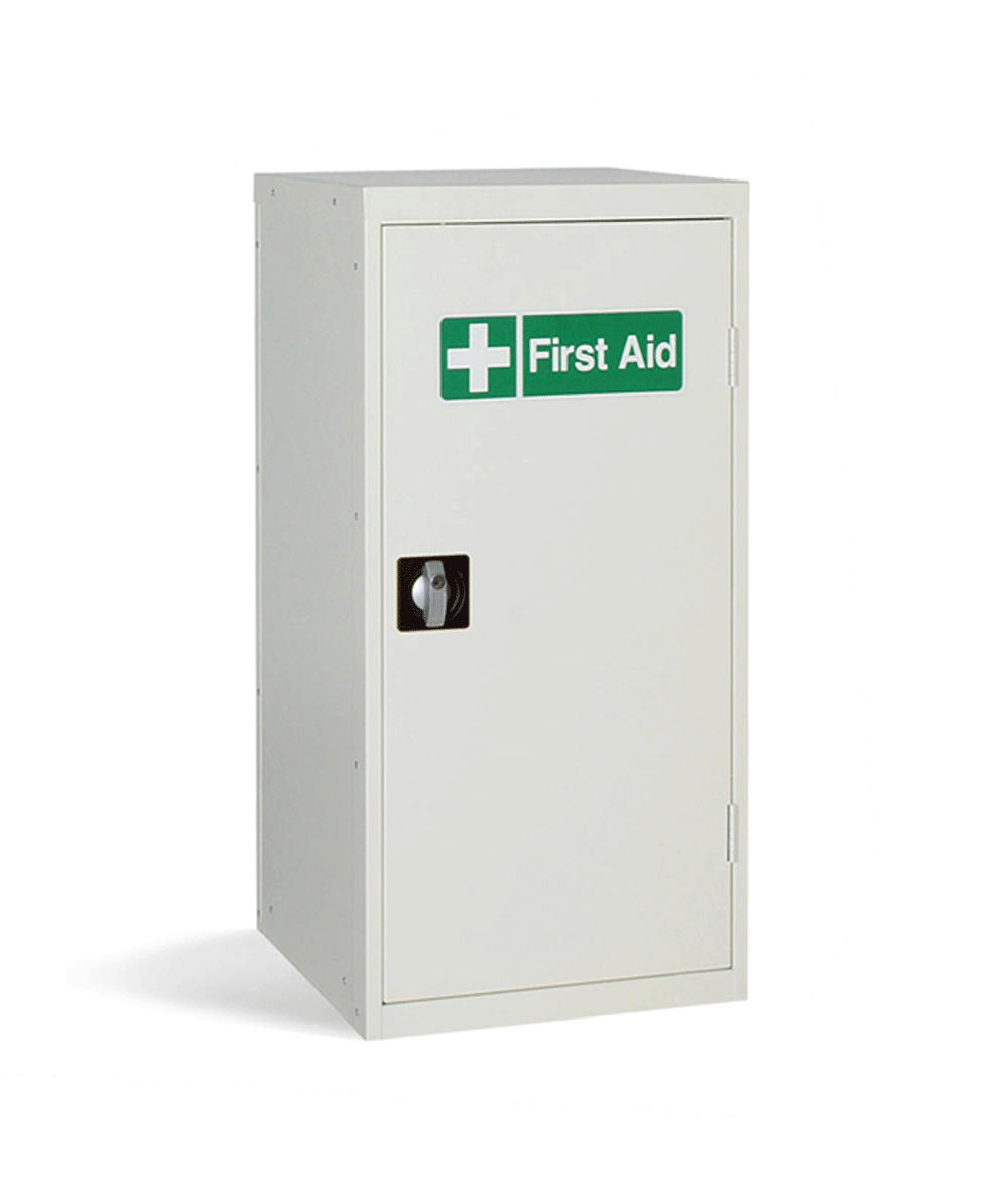 Low First Aid Cabinet with 2 Shelves 910H x 457W x 457D - By Elite