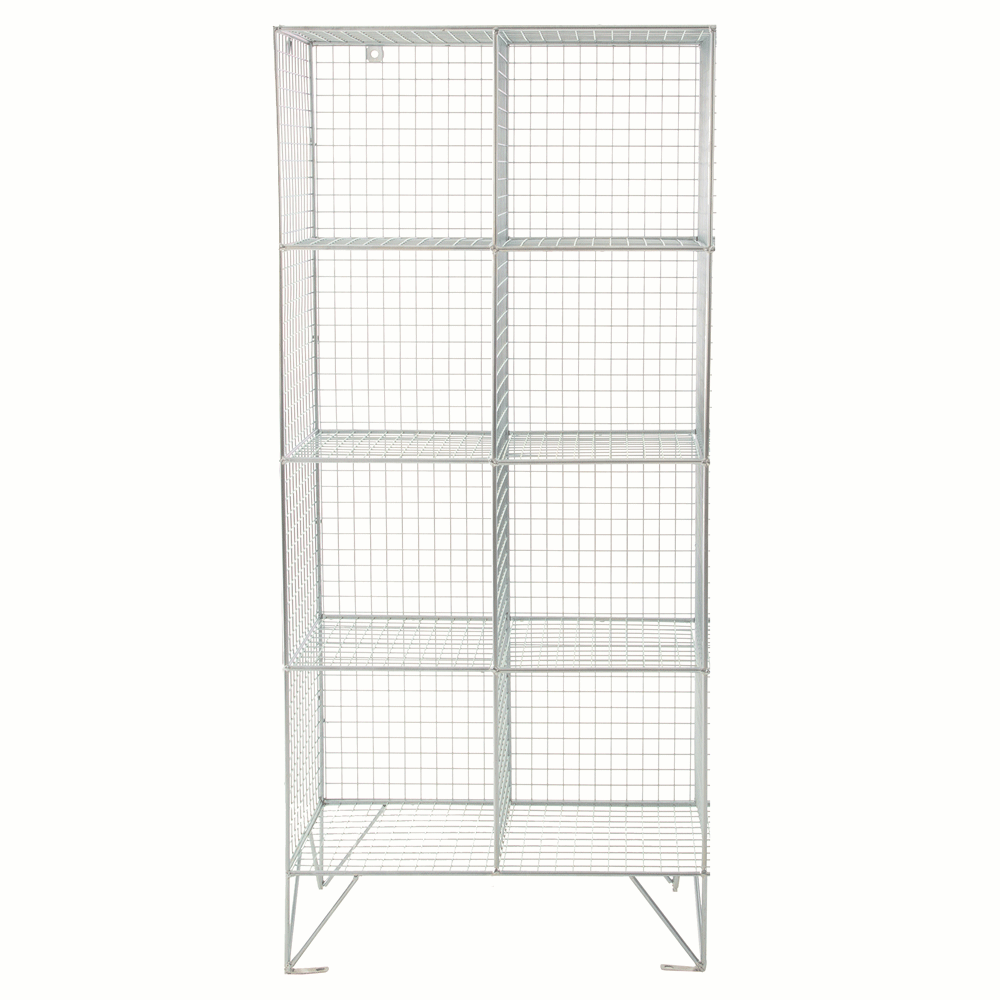 Wire Mesh Personal Effects Locker 8 Compartments With or Without Doors 