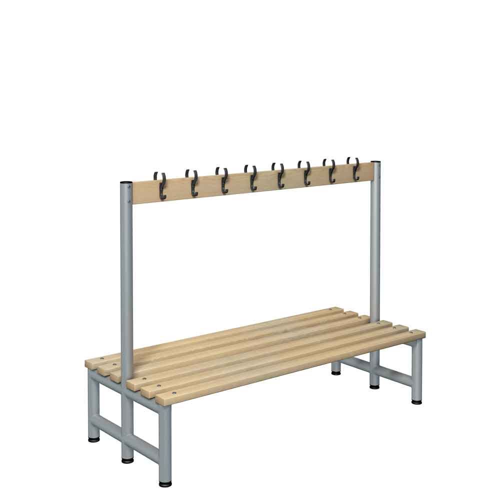 Round Tube Double Sided Hook Bench 1150mm H