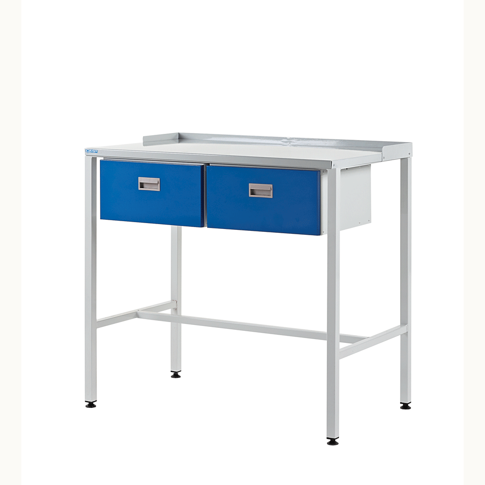 Team Leader Workstation c/w Flat Top & Two Single Drawers - 920H