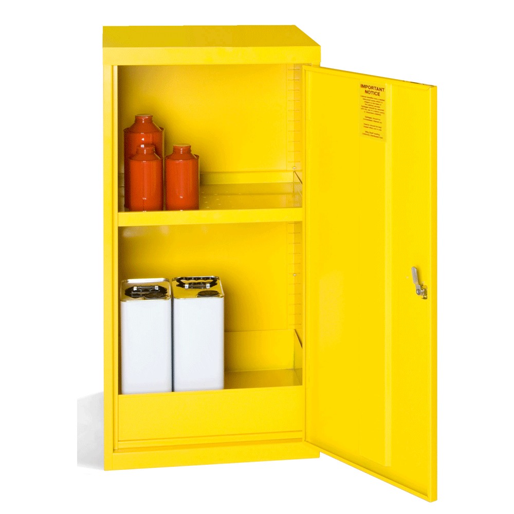 Yellow COSHH Cabinet 910H x 457W x 457D by Elite