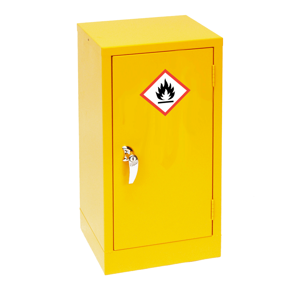 Small Yellow COSHH Cupboard 710H x 355W x 305D by Elite