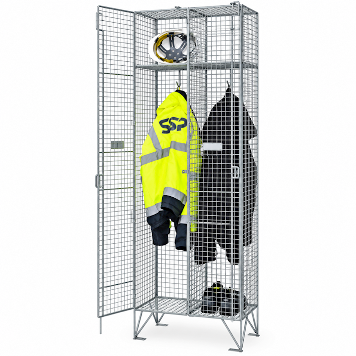 NDurance Wire Mesh Lockers – Nest of 2 (2 Compartments)
