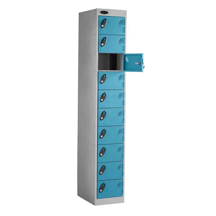 Probe Powerbox Metal Laptop Locker - Charge & Store - Tall 10 Door 
