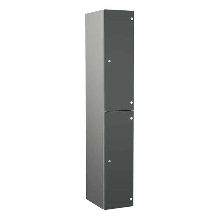 Coin Operated Aluminium Body 2 Door Locker 1800H