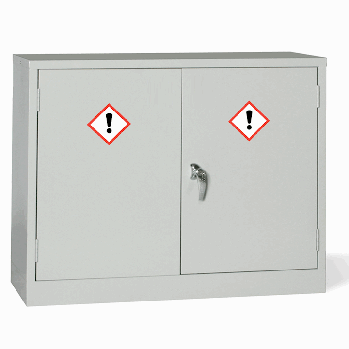 Mini COSHH Cabinet 15 Ltr and 1 Shelf - 610H x 915W x 381D  By Elite