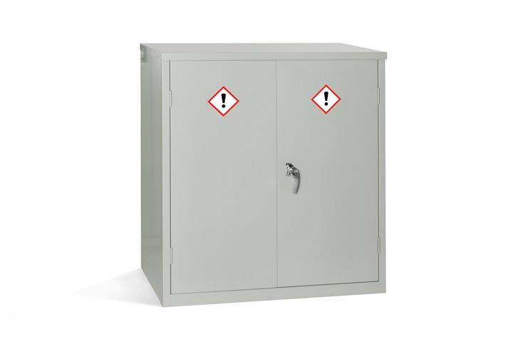 Grey COSHH Cabinet 30 Ltr with 1 Shelf - 1000H x 915W x 457D By Elite