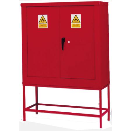 QMP Metal Petrol & Flammable Liquid Cabinet - Medium Height Double Door