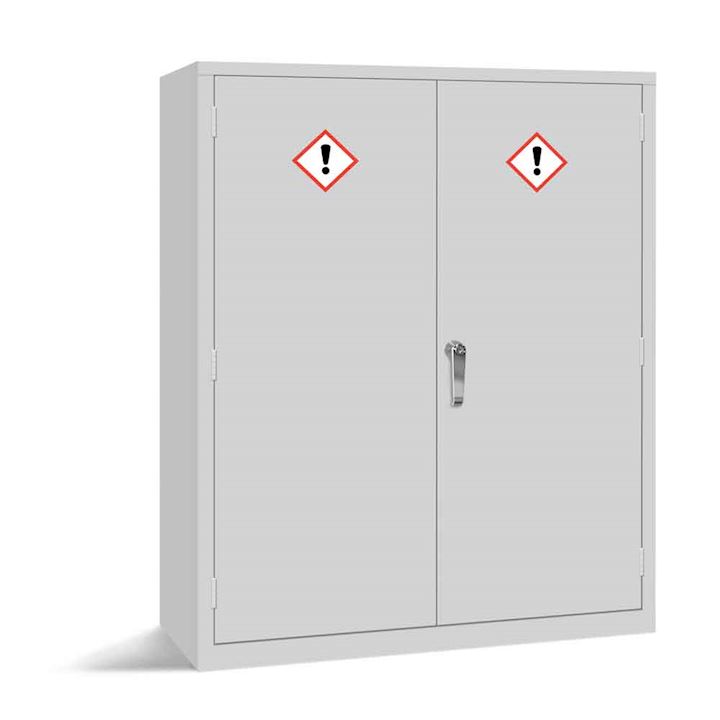 Elite Grey COSHH Storage Cupboard - Mid Height Double Door