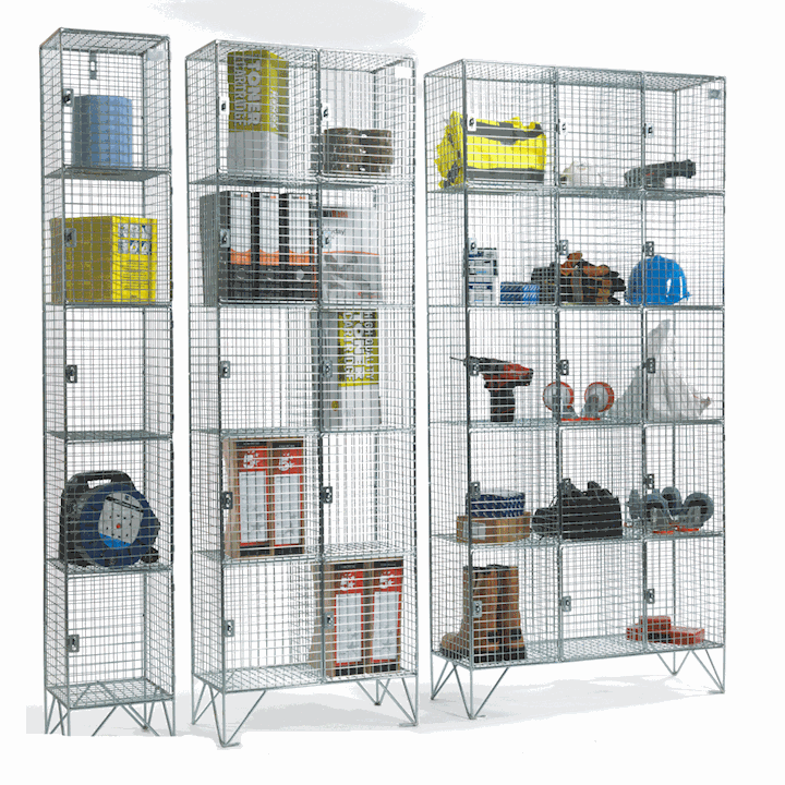 Wire Mesh Five Door Locker 