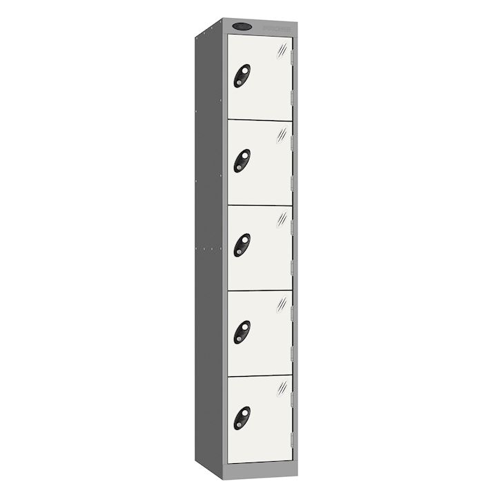 Probe White Metric Metal 5 Door Locker 180cm