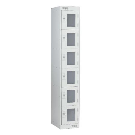 Vision Panel Clear 6 door Lockers