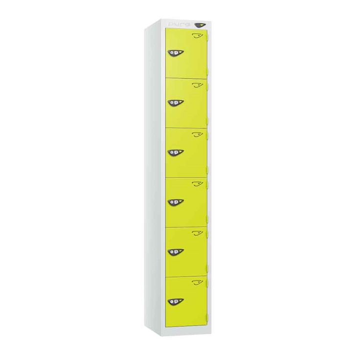 Pure Metal Six Door Locker - Carbon Zero