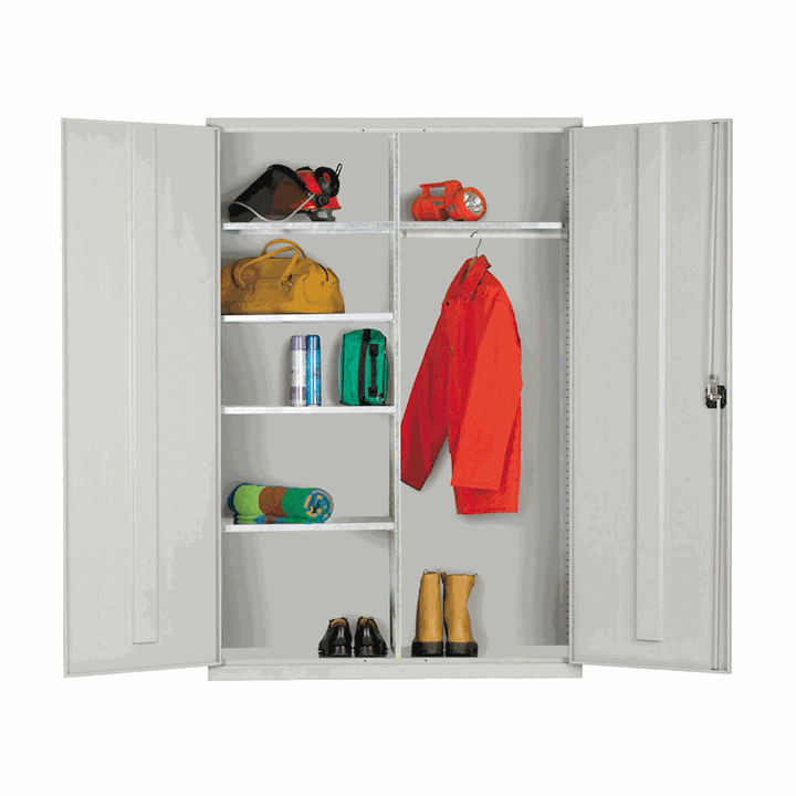 Extra Wide Large Volume Cupboard c/w 3 Shelves & Hanging Rail - 1830H x 1220W x 457D 
