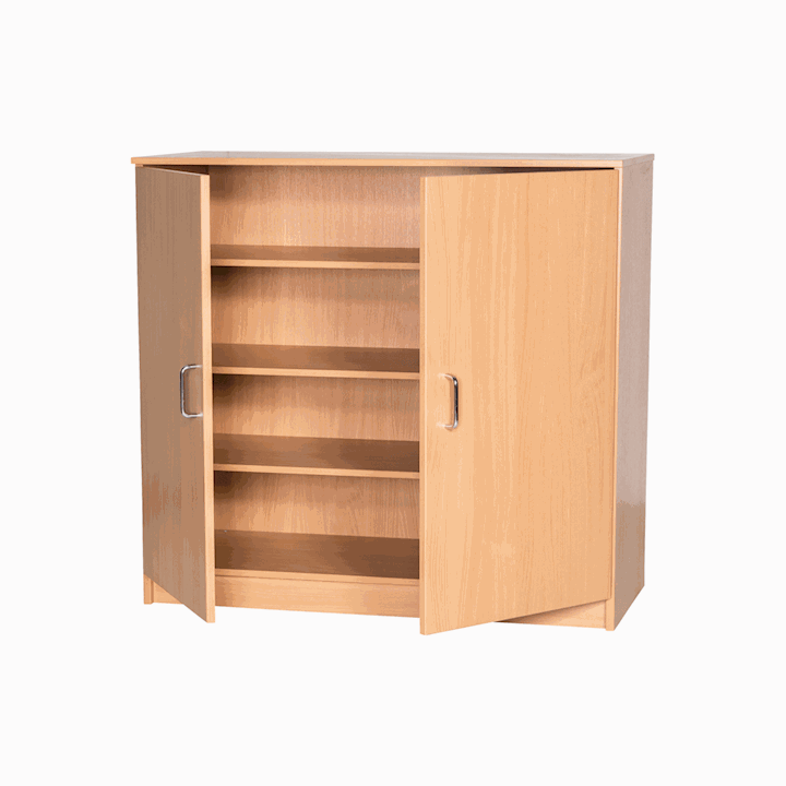 1000H Solid Wood MDF Cupboard - 1000H x 1000W x 480D