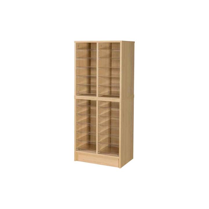 Wooden  24 Compartment Storage Shelf Unit 