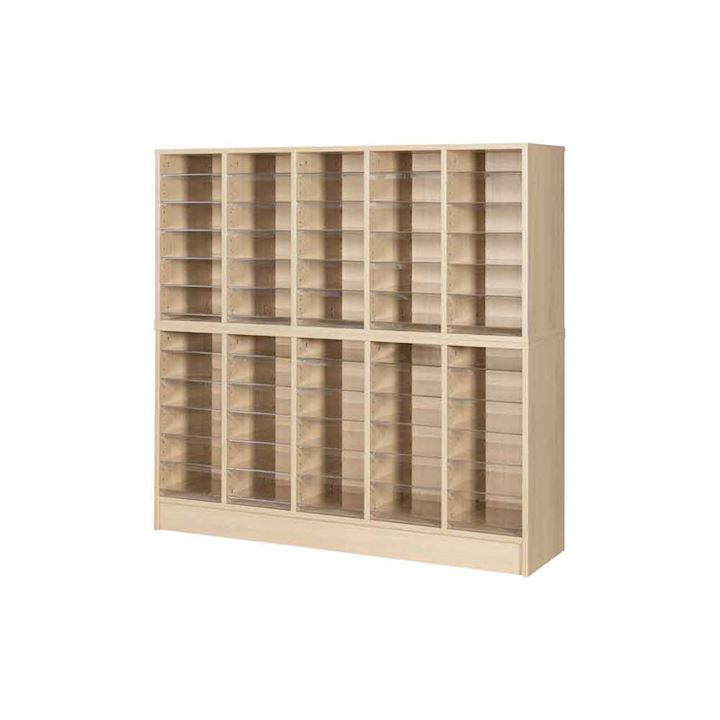 Wooden 60 Compartment Storage Shelf Unit
