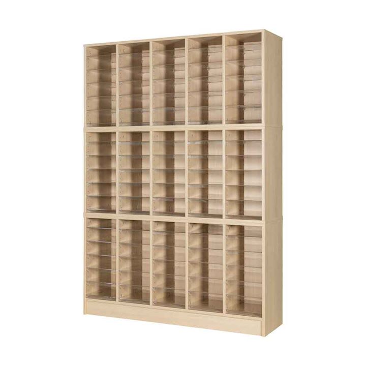 Wooden 90 Compartment Storage Shelf Unit