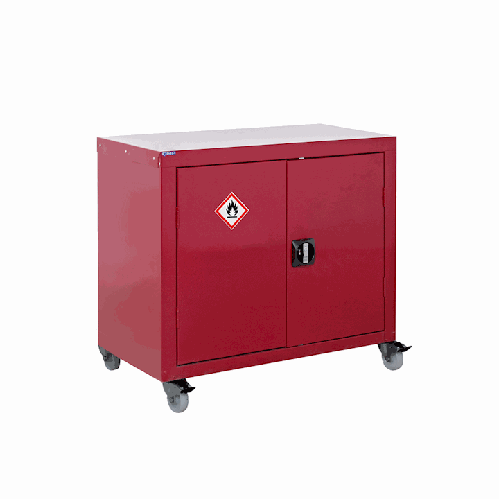 Mobile Flammable Cabinet 840H x 900W x 460D