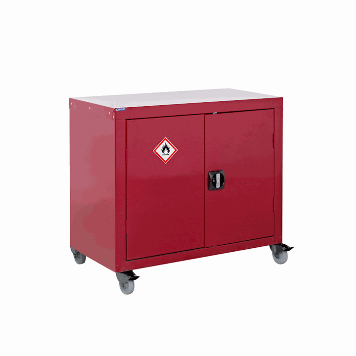 QMP Small Mobile Flammable Storage Cabinet 