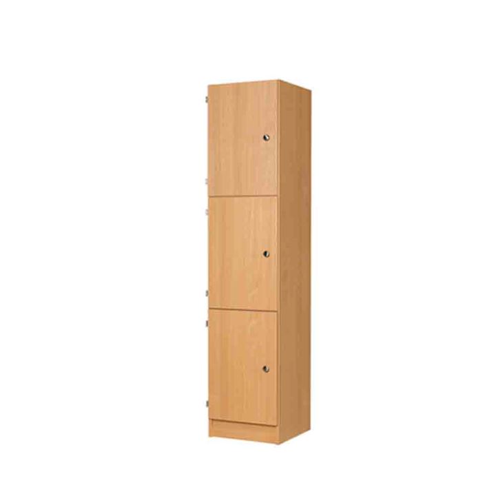 Classic Wooden School Locker - Tall 3 Door 
