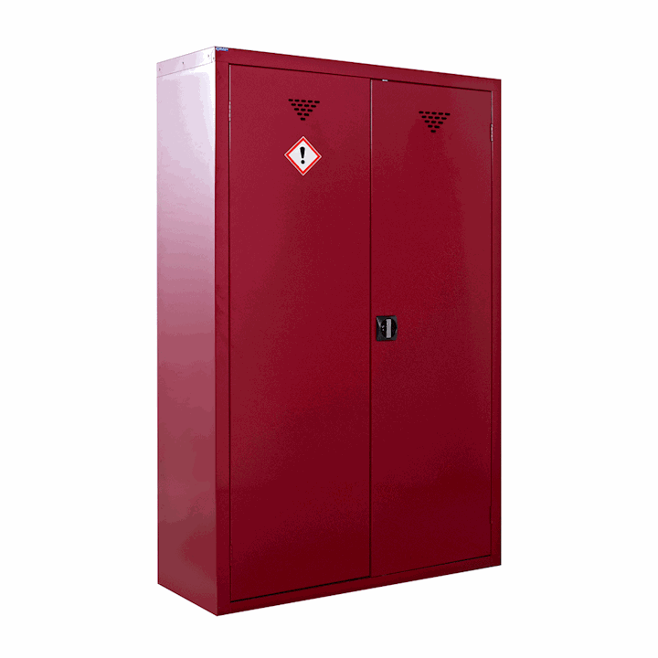 QMP Metal Pesticide Cabinet - Extra Wide Double Doors