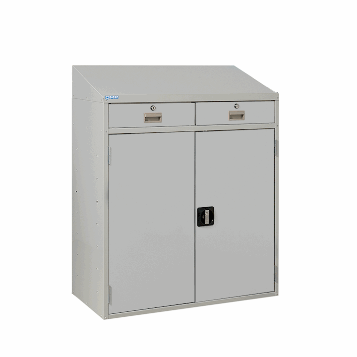 QMP Metal Workstation c/w Double Drawer