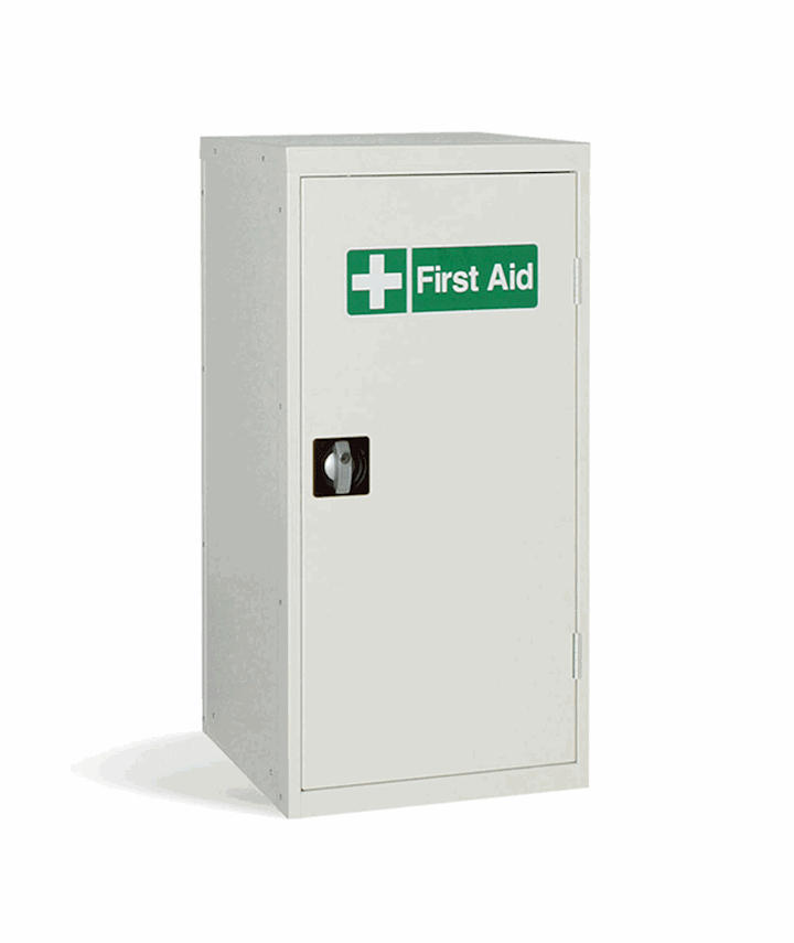 Low First Aid Cabinet with 2 Shelves 910H x 457W x 457D - By Elite