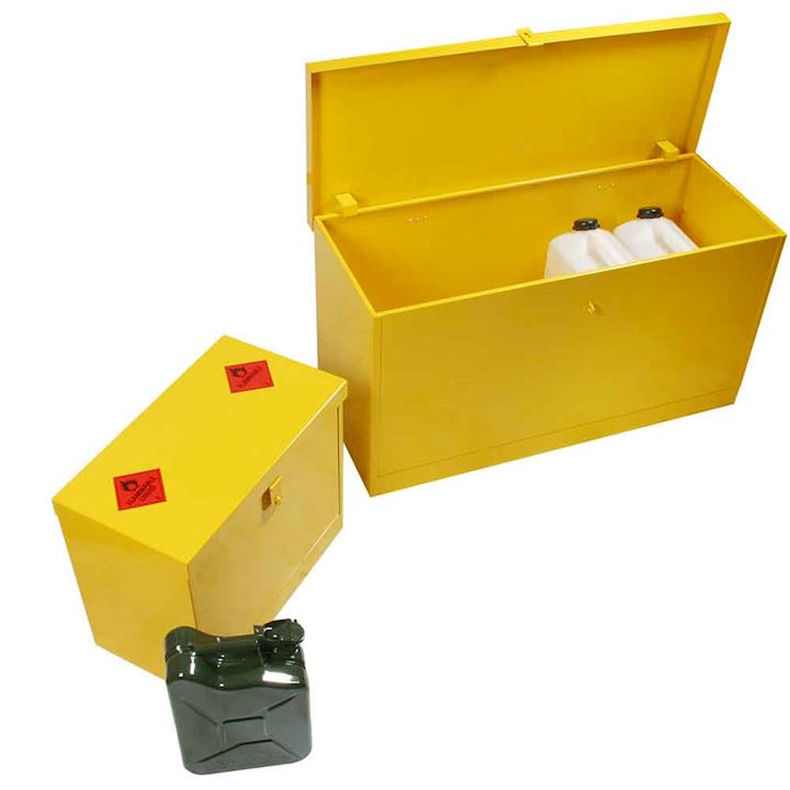Elite Yellow Hazardous Flat Top Floor Chest Small