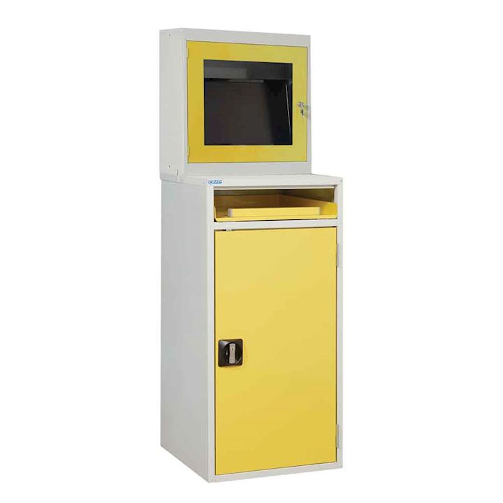 QMP Flat Top Computer Station - Low Single Door
