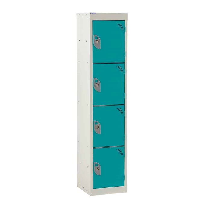 QMP Metal Rainbow School Locker - Mid Height 4 Door 