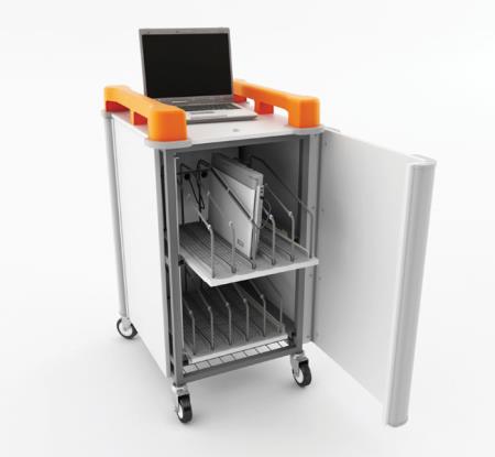 LapCabby Laminate Laptop Trolley -  Store & Charge 10-20 Devices 