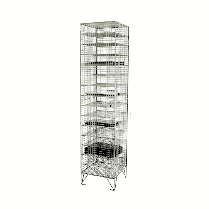 Wire Mesh Laptop Locker with 15 Compartments 