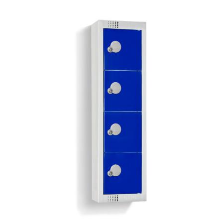 Elite Metal Wall Mounted Mobile Phone Storage Lockers - Small 4 Door 